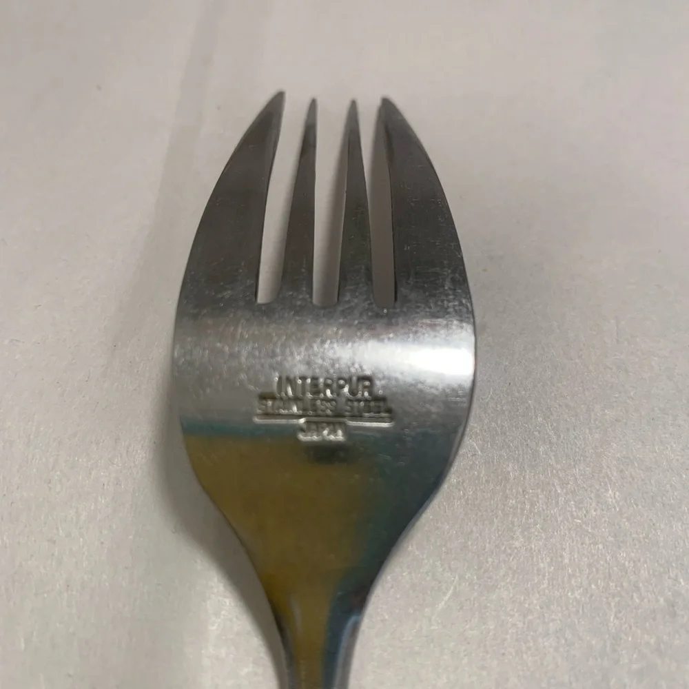 VTG Flatware INR2 by Interpur 8” Dinner Fork, Stainless w/Brown Handle, Set of 5